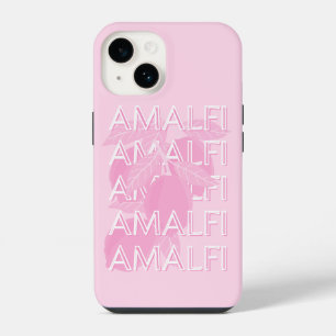 Amalfi Coast, Italië, Reiskunst, Preppy, Roze iPhone 14 Hoesje