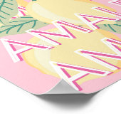 Amalfi Coast, Italië, Reiskunst, Preppy, Roze Poster (Hoek)