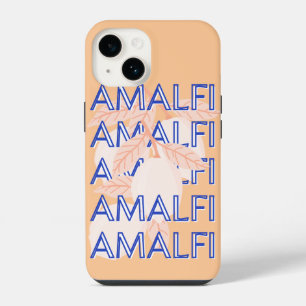 Amalfi Coast, Italië Reiskunst, Preppy, Sinaasappe iPhone 14 Hoesje