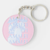 Amalfi Coast, Italië, Reiskunst, Preppy Sleutelhanger (Achterkant)