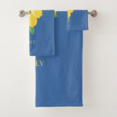 Amalfi Coast, Italië, Reiskunst, Retro, Blauw Bad Handdoek (Insitu)