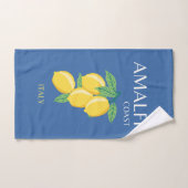 Amalfi Coast, Italië, Reiskunst, Retro, Blauw Bad Handdoek (Handdoek)