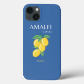 Amalfi Coast, Italië, Reiskunst, Retro, Blauw Case-Mate iPhone Case (Achterkant)