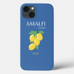 Amalfi Coast, Italië, Reiskunst, Retro, Blauw Case-Mate iPhone Case