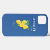 Amalfi Coast, Italië, Reiskunst, Retro, Blauw Case-Mate iPhone Case (Achterkant (horizontaal))