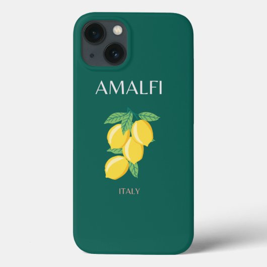 Amalfi Coast, Italië, Reiskunst, Retro, Groen Case-Mate iPhone Case (Achterkant)