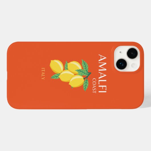 Amalfi Coast, Italië, Reiskunst, Retro, Oranje Case-Mate iPhone Case (Achterkant (horizontaal))