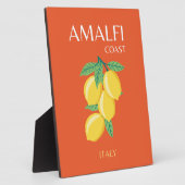 Amalfi Coast, Italië, Reiskunst, Retro, Oranje Fotoplaat (Zijkant)