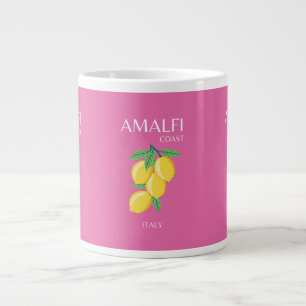 Amalfi Coast, Italië, Reiskunst, Roze, Preppy Grote Koffiekop