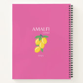Amalfi Coast, Italië, Reiskunst, Roze, Preppy Notitieboek (Achterkant)
