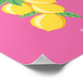 Amalfi Coast, Italië, Reiskunst, Roze, Preppy Poster (Hoek)