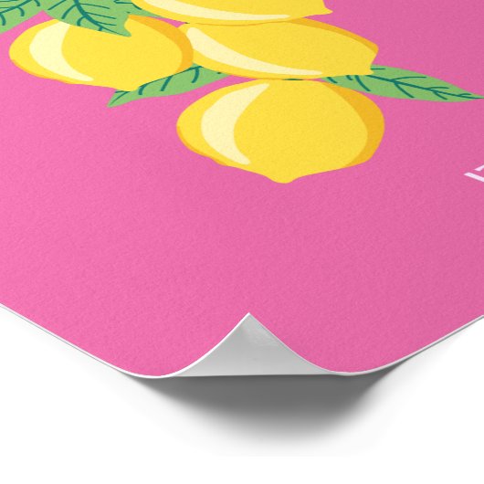 Amalfi Coast, Italië, Reiskunst, Roze, Preppy Poster (Hoek)