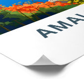 Amalfi Coast Italië Reisprint Poster (Hoek)