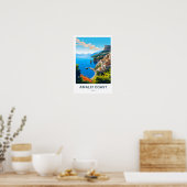 Amalfi Coast Italië Reisprint Poster (Keuken)