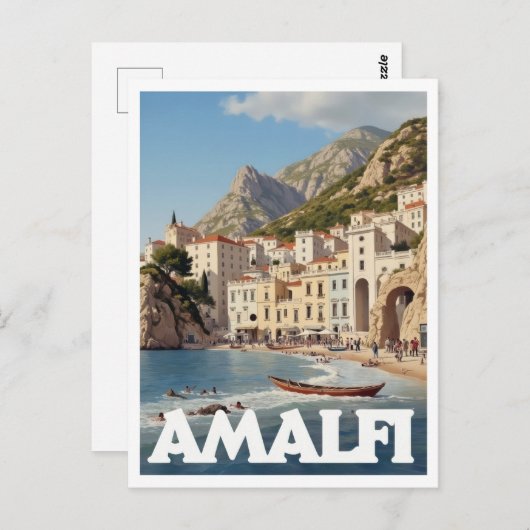 Amalfi Coast  Italië Reizen Briefkaart (Voorkant / Achterkant)