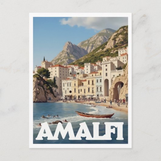 Amalfi Coast  Italië Reizen Briefkaart (Voorkant)