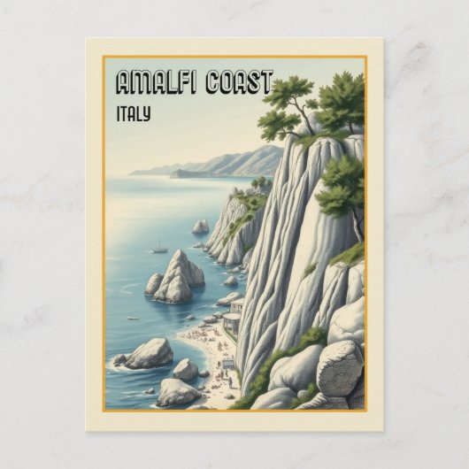 Amalfi Coast Italië Reizen Briefkaart (Voorkant)
