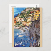 Amalfi Coast  Italië Reizen Briefkaart (Voorkant / Achterkant)