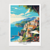 Amalfi Coast Italië Reizen Retro Briefkaart (Voorkant)