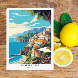 Amalfi Coast Italië Reizen Retro Briefkaart
