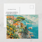 Amalfi Coast, Italië Retro Reizen Briefkaart (Voorkant / Achterkant)
