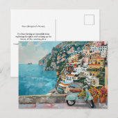 Amalfi Coast, Italië Retro Reizen Briefkaart (Voorkant / Achterkant)
