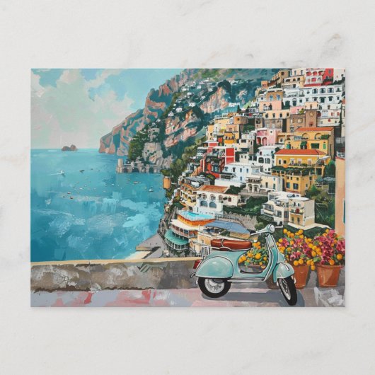 Amalfi Coast, Italië Retro Reizen Briefkaart (Voorkant)