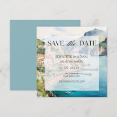 Amalfi Coast Italië Save the Date Uitnodiging (Voorkant / Achterkant)