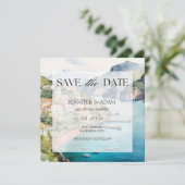 Amalfi Coast Italië Save the Date Uitnodiging (Staand voorkant)
