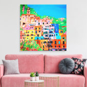 Amalfi Coast Italië schilderachtig Mediterrane Cli Canvas Afdruk (Insitu (Woonkamer))