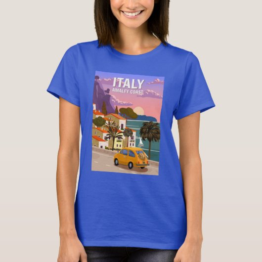 Amalfi Coast, Italië T-shirt (Voorkant)