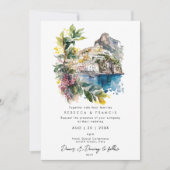 Amalfi Coast, Italië uitnodiging voor de bruiloft  (Voorkant)