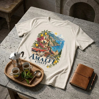 Amalfi Coast Italië Vintage Italiaanse Zomer Weg Tri-Blend Shirt