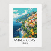 Amalfi Coast Italië Vintage Reizen Briefkaart (Voorkant)