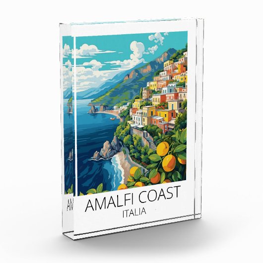 Amalfi Coast Italië Vintage Reizen Fotoblokken (Links)