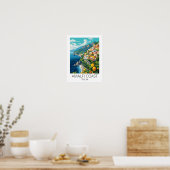 Amalfi Coast Italië Vintage Reizen Poster (Keuken)