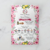 Amalfi Coast Italië Waterverf Bestemming Bruiloft (Binnen)