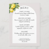 Amalfi Coast Italië Waterverf Bestemming Bruiloft Menu (Achterkant)