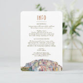 Amalfi Coast Italy Destination Insert INFO Details Kaart (Staand voorkant)