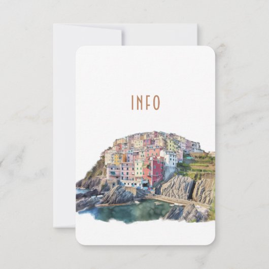 Amalfi Coast Italy Destination Insert INFO Details Kaart (Achterkant)