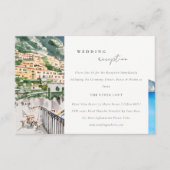 Amalfi Coast Italy Landscape Weddenschappen Recept Informatiekaartje (Voorkant)