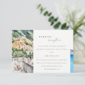 Amalfi Coast Italy Landscape Weddenschappen Recept Informatiekaartje (Staand voorkant)