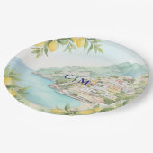 Amalfi Coast Italy Lemon Wedding Papieren Bordje (Gekanteld)