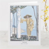 Amalfi Coast Italy Mode Wenskaart Kaart (Gele Bloem)