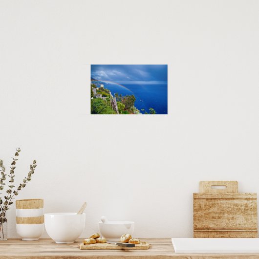 Amalfi Coast Italy Poster (Keuken)