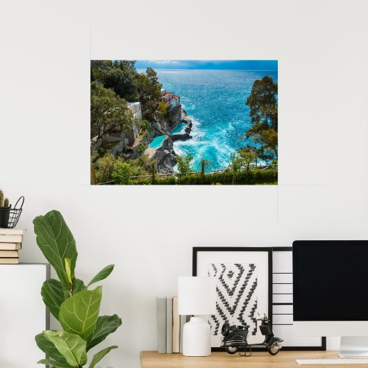 Amalfi Coast Italy Poster (Thuiskantoor)