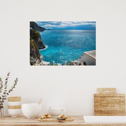 Amalfi Coast Italy Poster (Keuken)