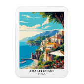 Amalfi Coast Italy Retro Travel Souvenir  Magneet (Verticaal)