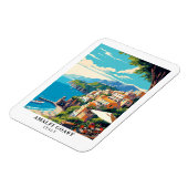Amalfi Coast Italy Retro Travel Souvenir  Magneet (Linkerzijde)