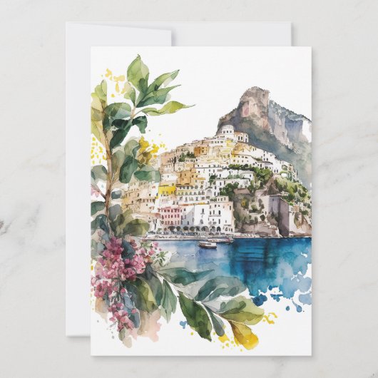 Amalfi Coast Italy save the date card Bedankkaart (Achterkant)